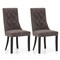 Tufted Dining Chairs Set of 2 with High Backrest and Padded Seat